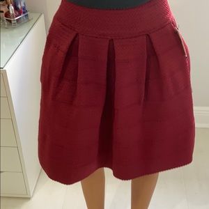 Burgundy Circle Skirt